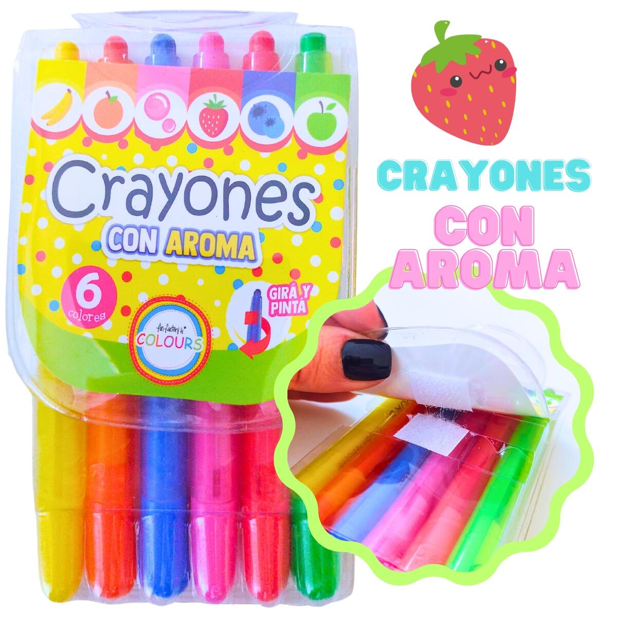 Crayon retractil c/aroma x 6