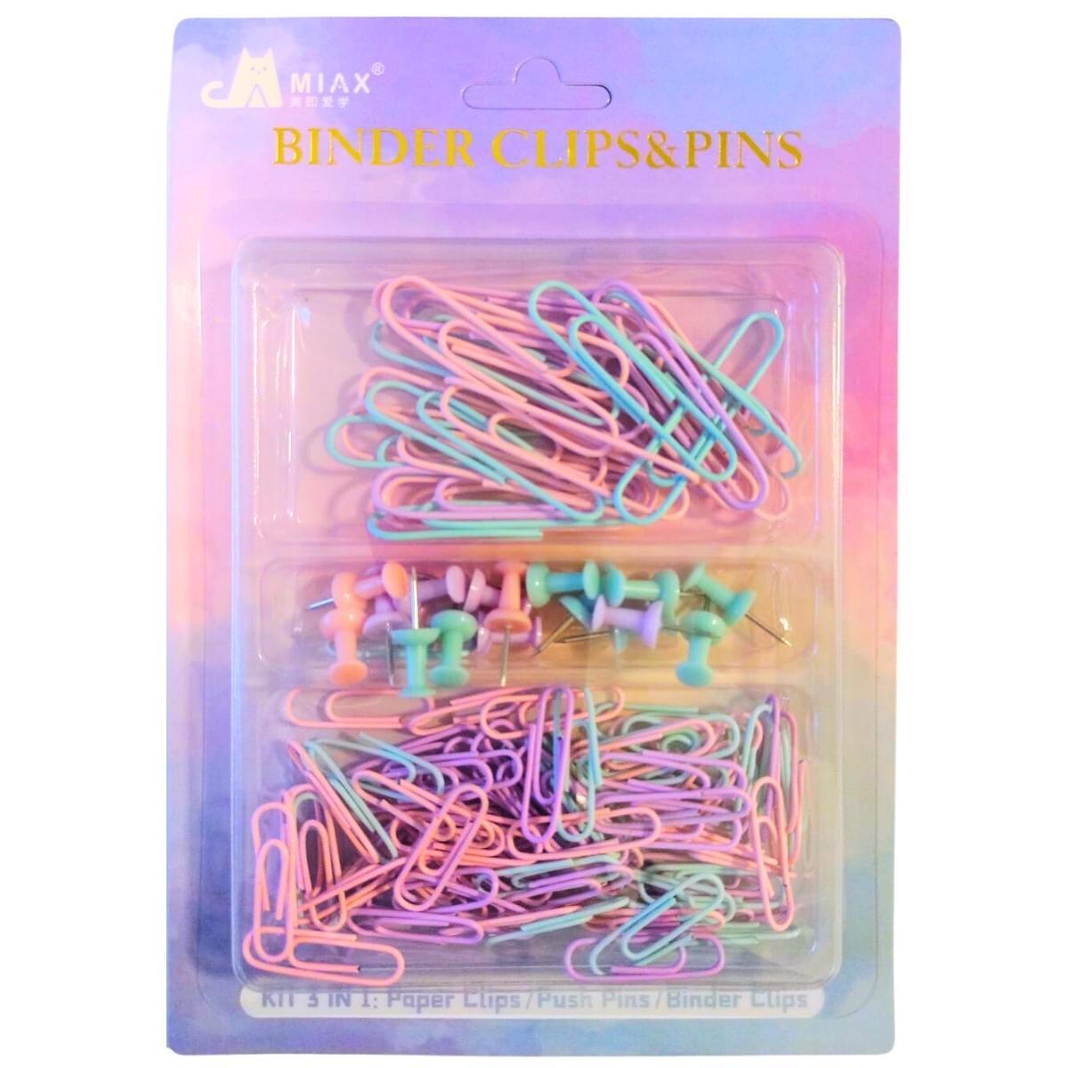 Clips + chinches color pastel