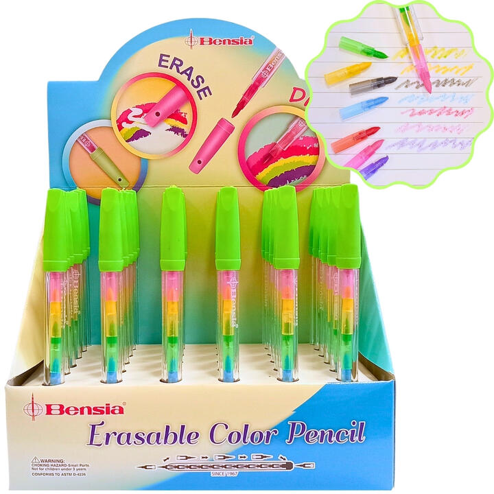 Crayon puntas intercambiables 7 colores borrable -CEPQ80