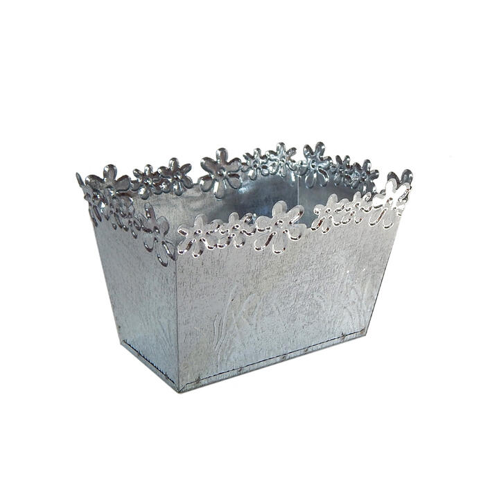 Maceta rectangular zinc11x10x15 cm