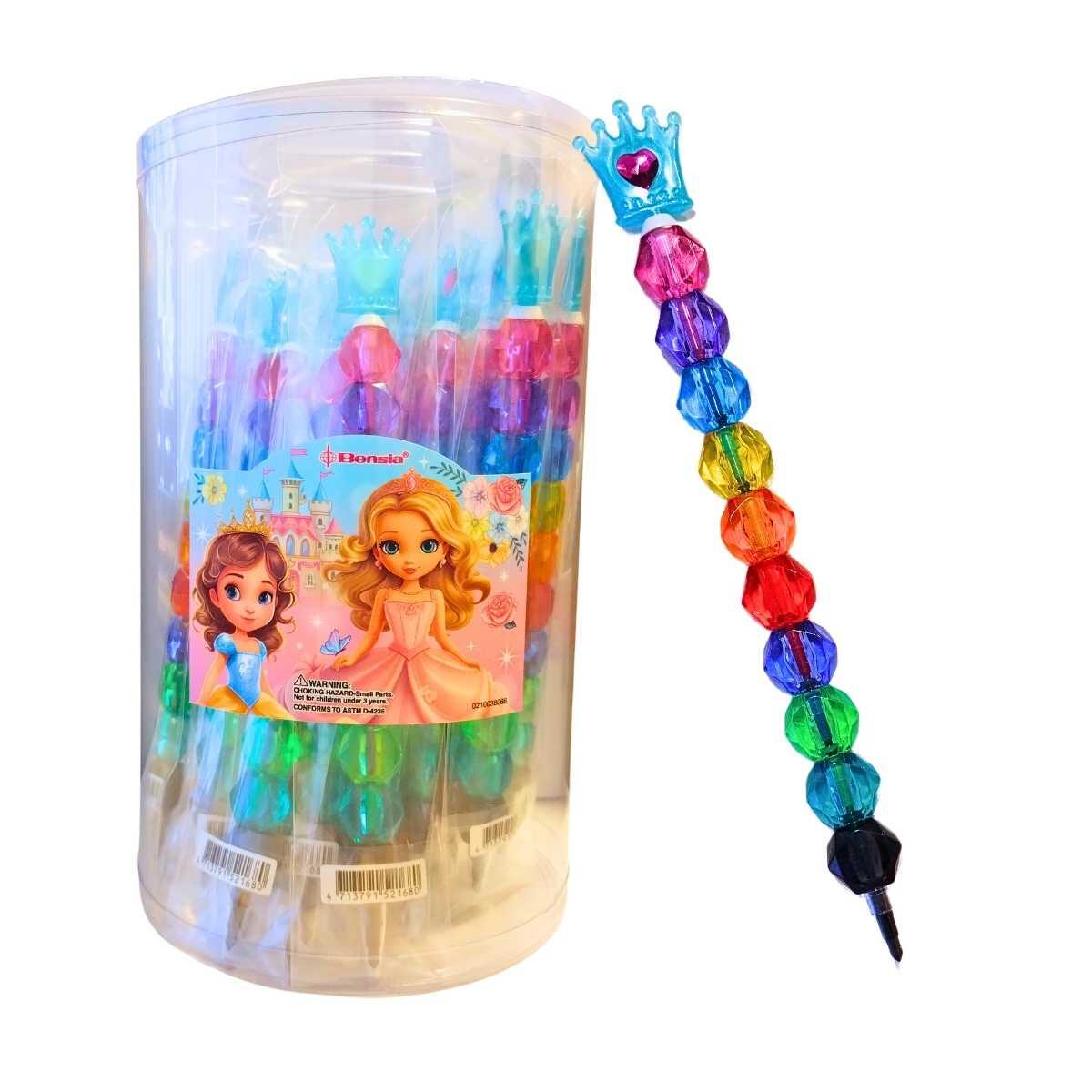 Crayon ptas intercambiables Diamante c/ corona 10 colores - CGBT09