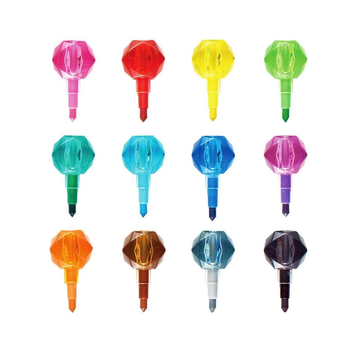 Crayon ptas intercambiables Diamante c/ corona 10 colores - CGBT09