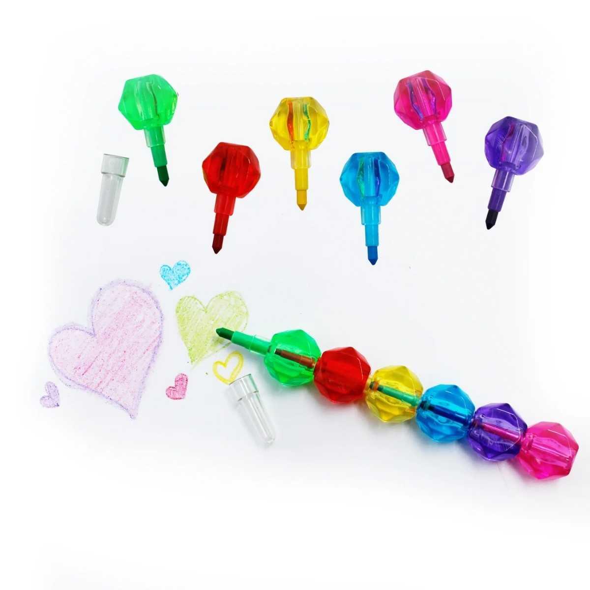 Crayon ptas intercambiables Diamante c/ corona 10 colores - CGBT09
