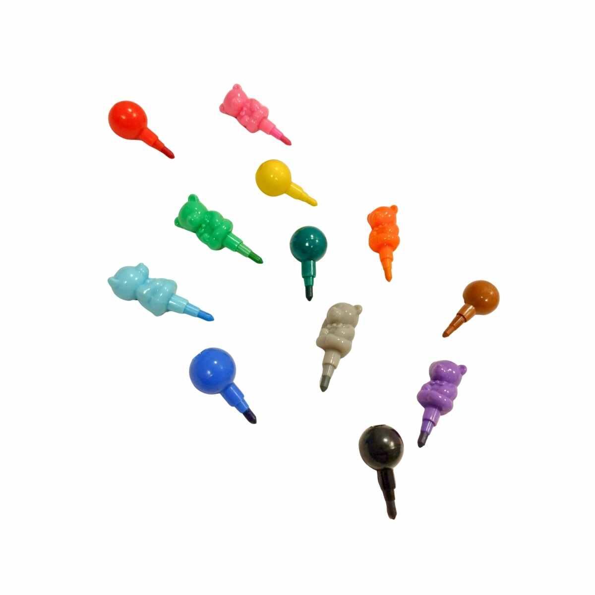 Crayon Ositos + Pelotas puntas intercambiables 12 colores -CGBE14