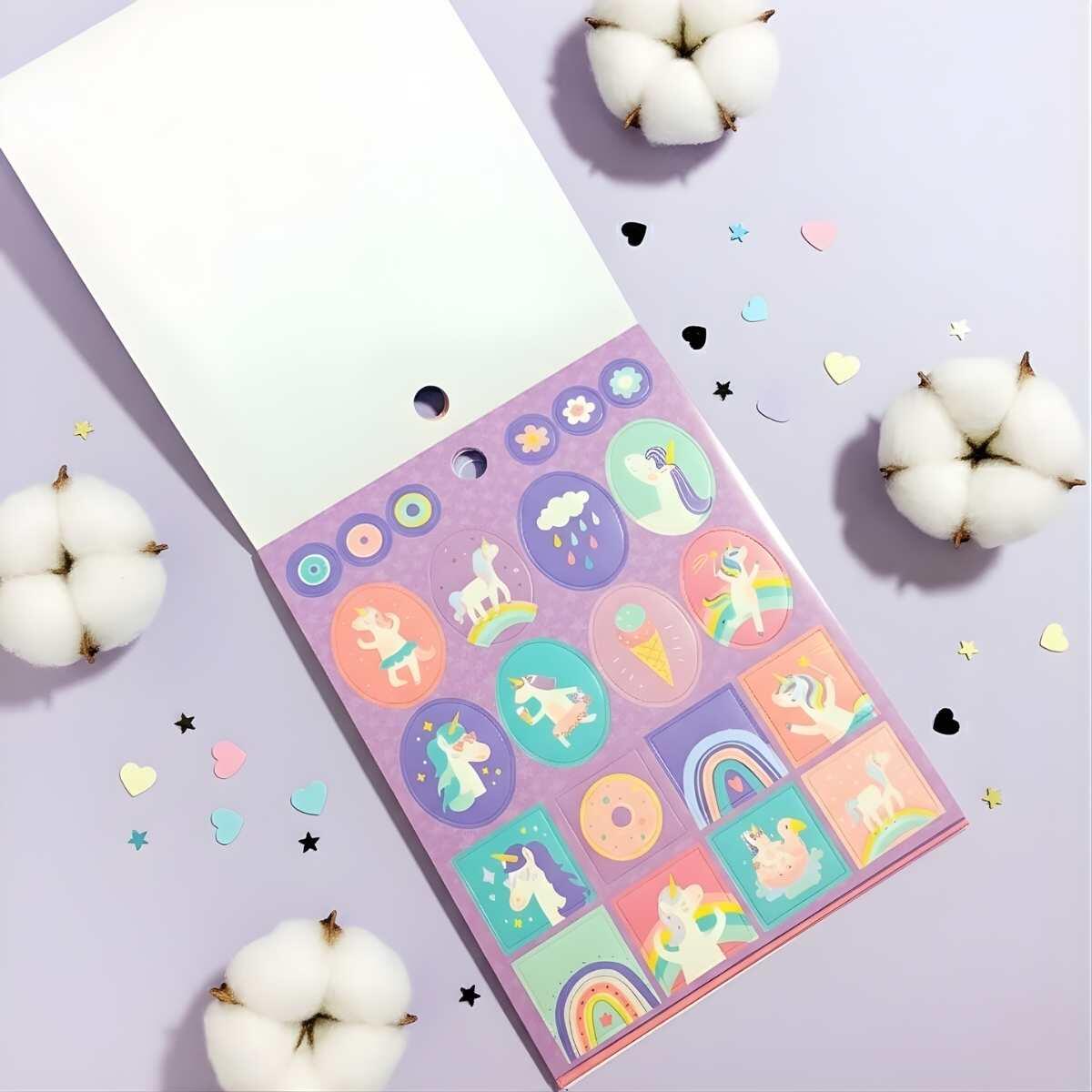 Libreta de stickers mini Unicornio