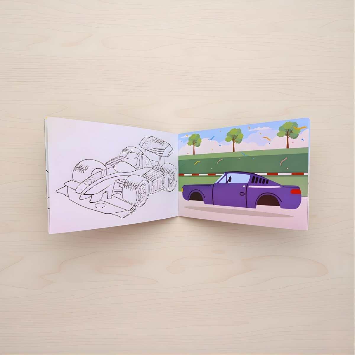 Album + stickers Reusables Vehiculos