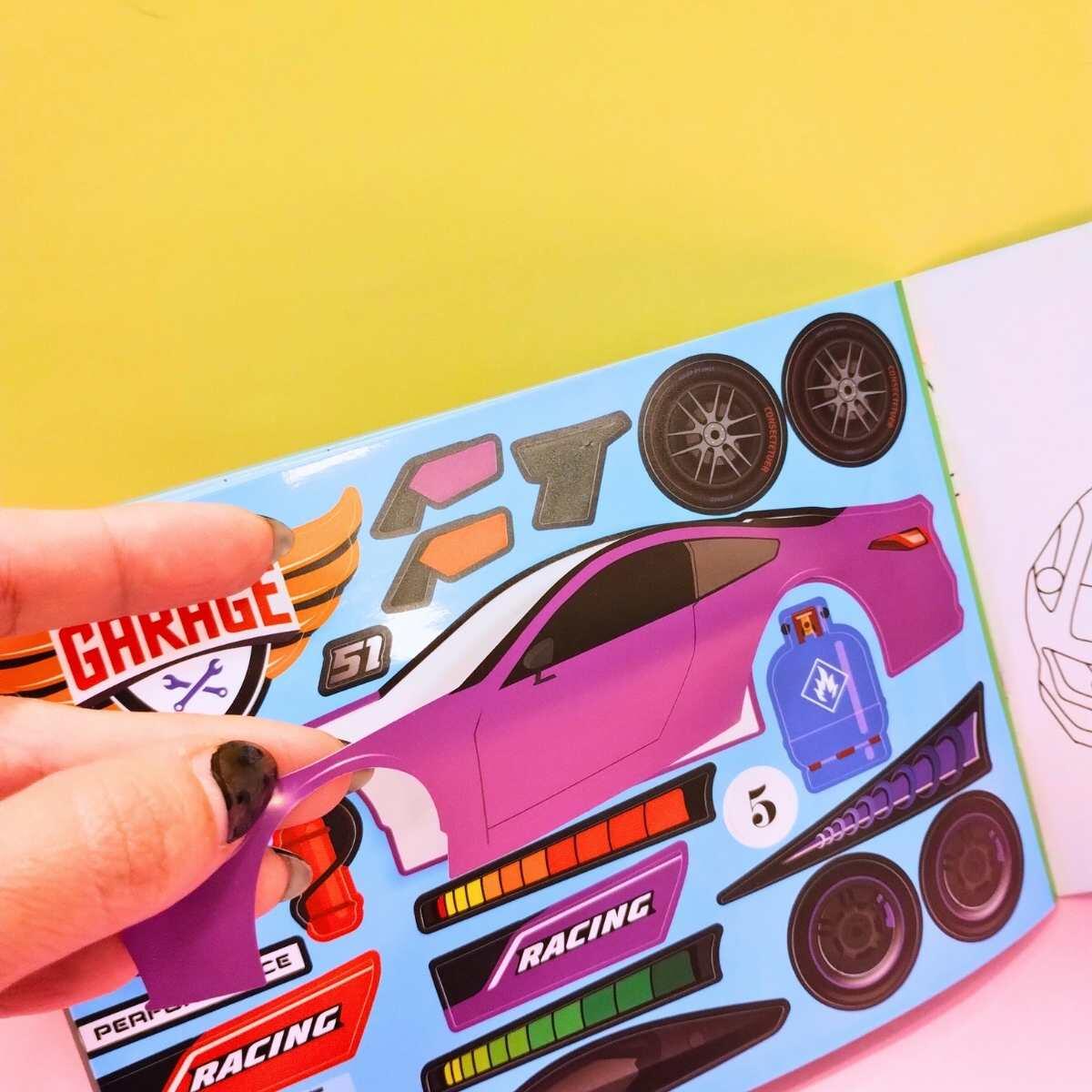 Album + stickers Reusables Vehiculos