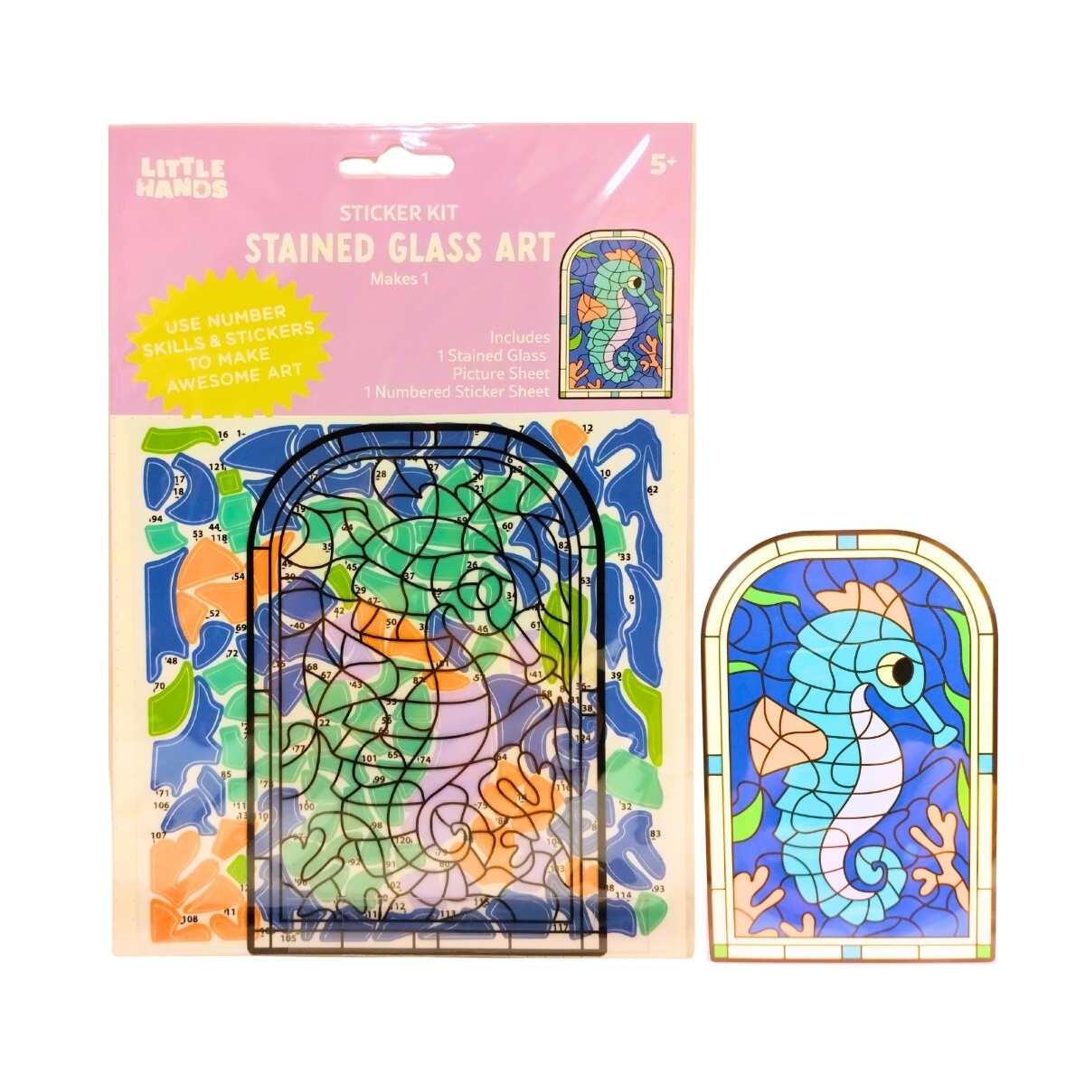 Kit de Vitral con Sticker - Caballito de Mar