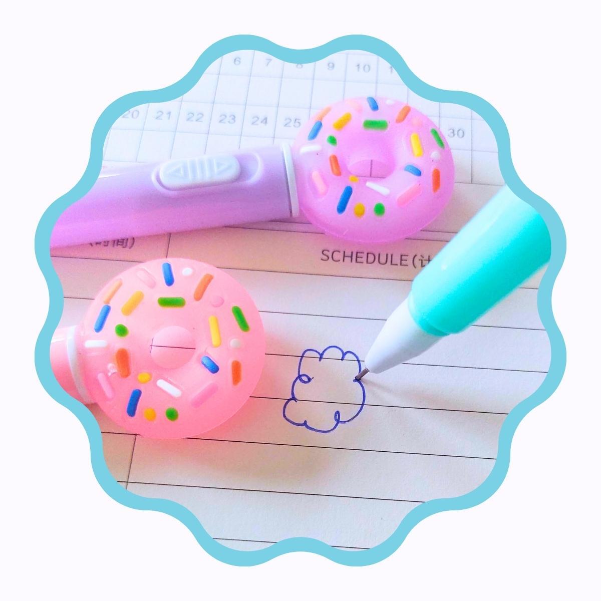 Boligrafo Donuts colores c/luz