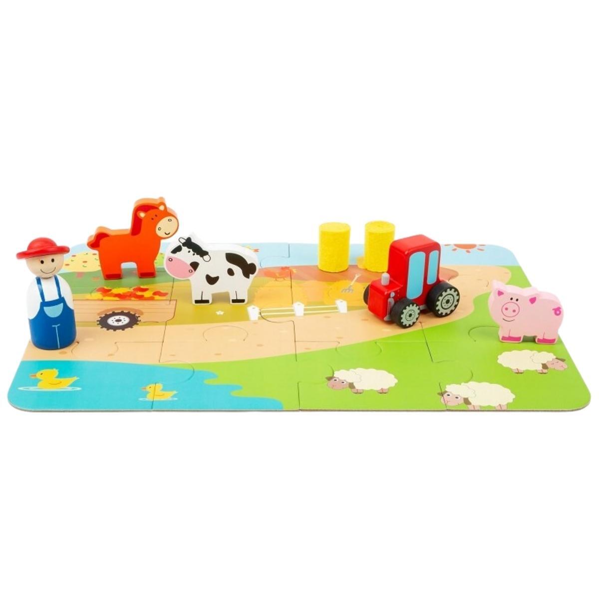 Set Granja c/rompecabeza en valija metal