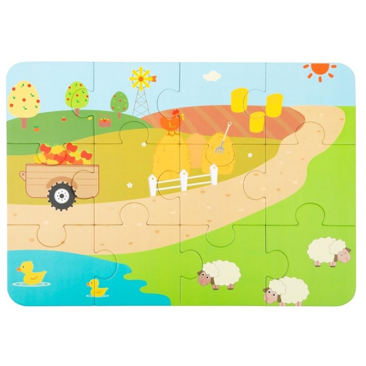 Set Granja c/rompecabeza en valija metal
