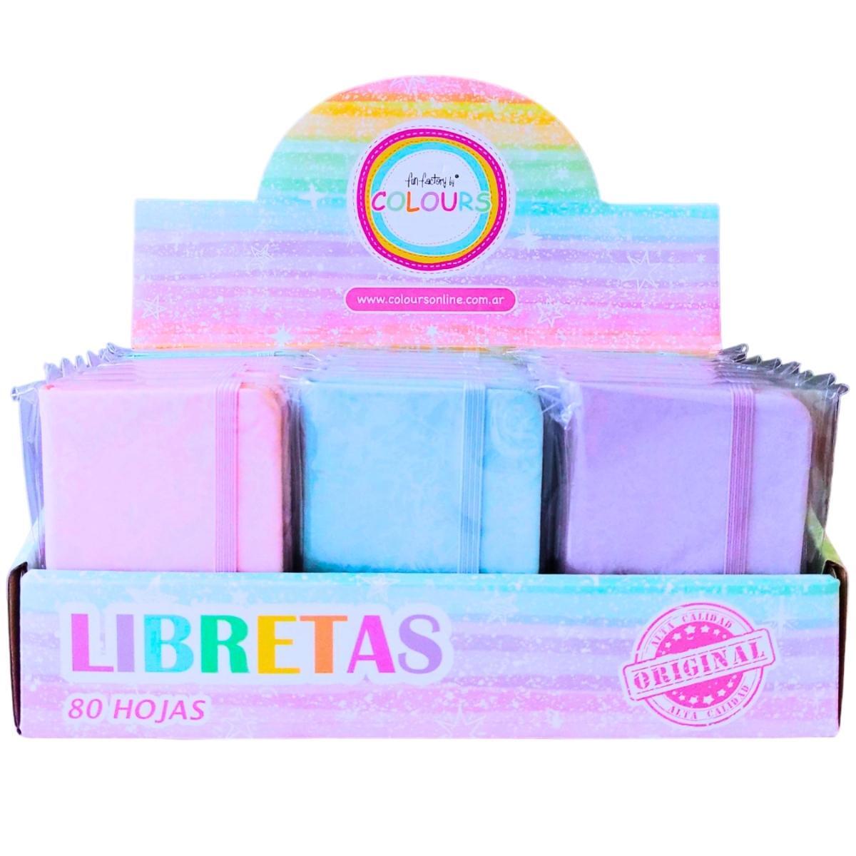 Libreta A7 Pastel 80 hojas Lisas