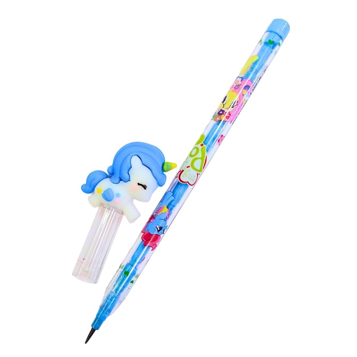 Lapiz punta intercambiable topper Unicornio c/luna pastel