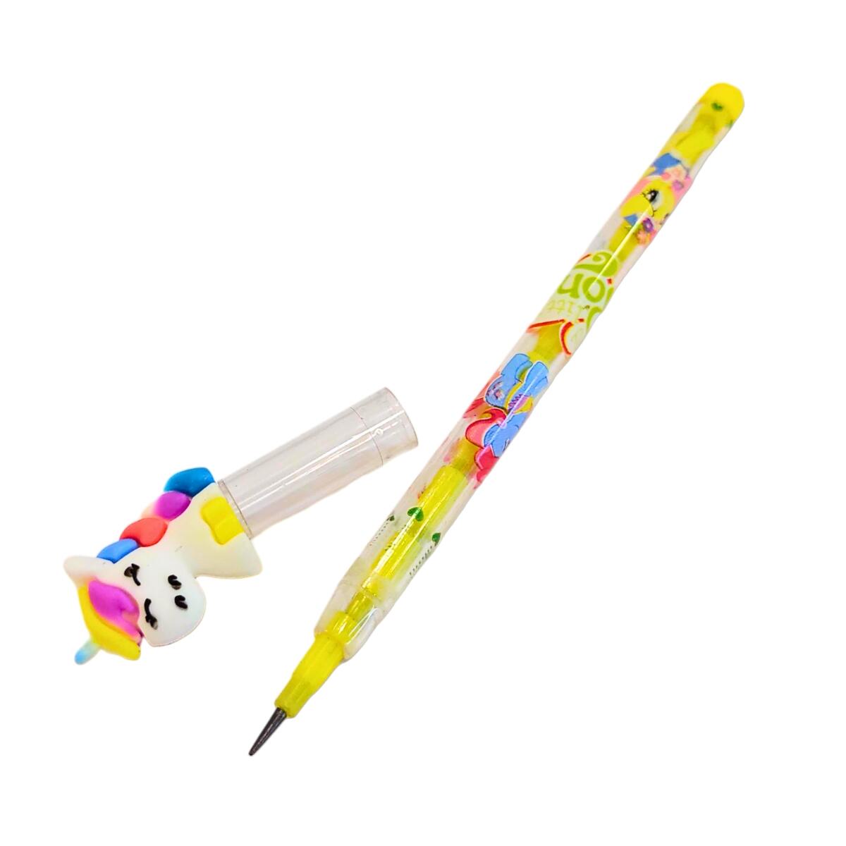 Lapiz puntas intercambiables topper Unicornio rainbow