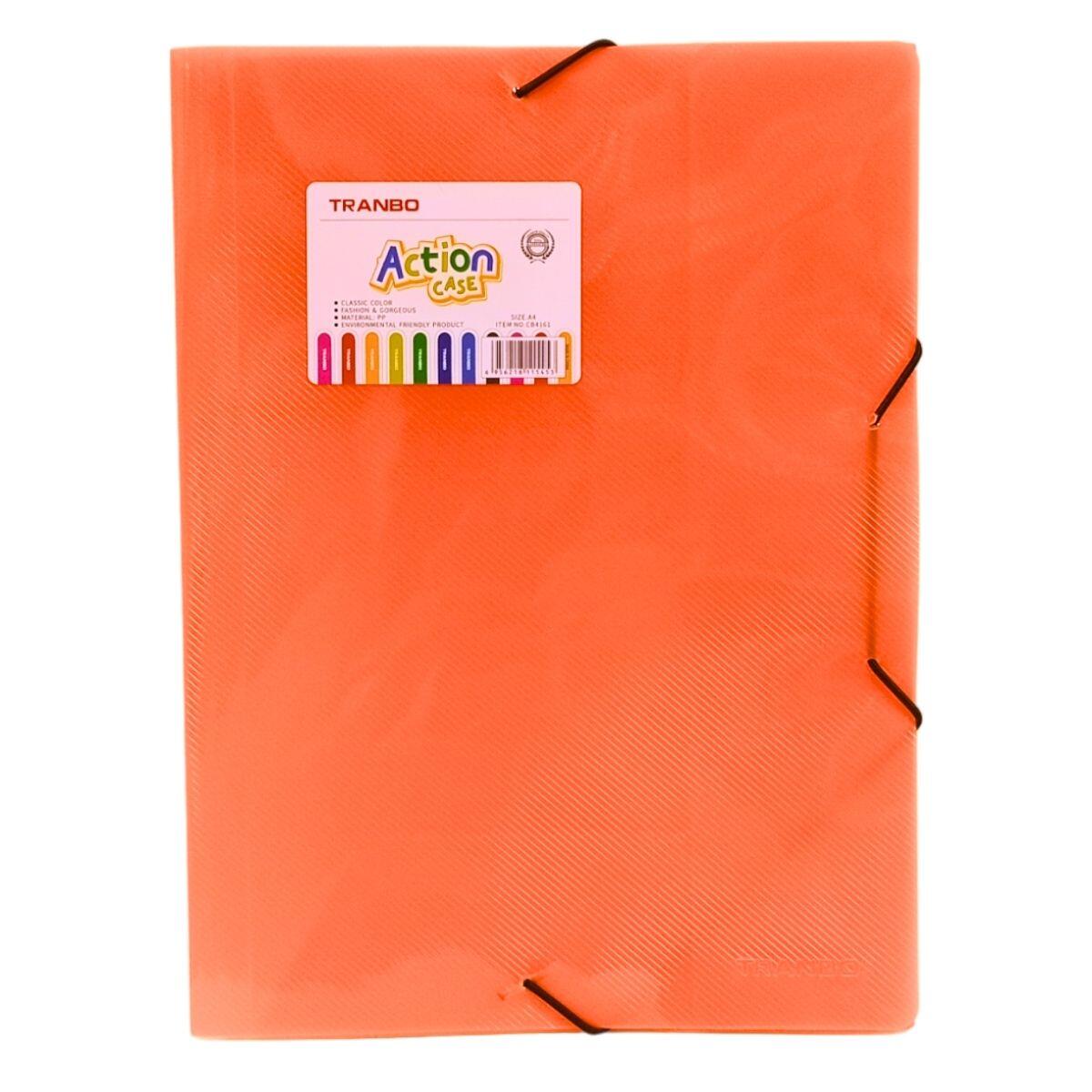 Carpeta A4 c/elastico diagonal colores transparente