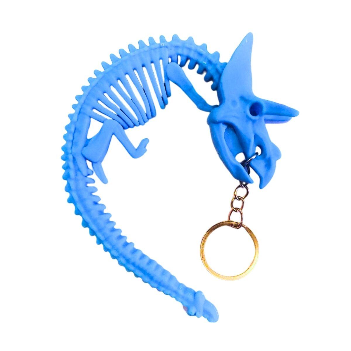 Dino fidget antistress de silicona con llavero 22cm