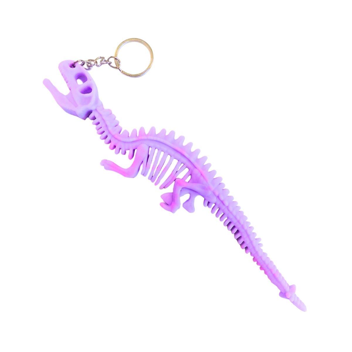 Dino fidget antistress de silicona con llavero 22cm