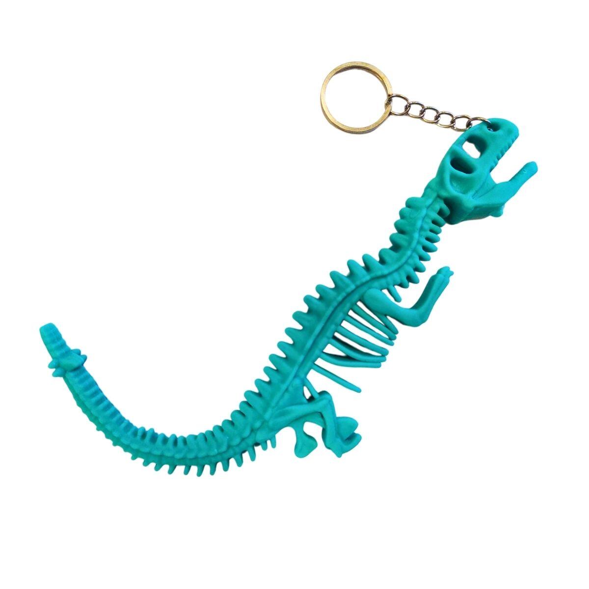 Dino fidget antistress de silicona con llavero 22cm