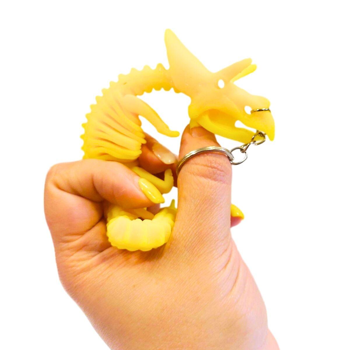 Dino fidget antistress de silicona con llavero 22cm