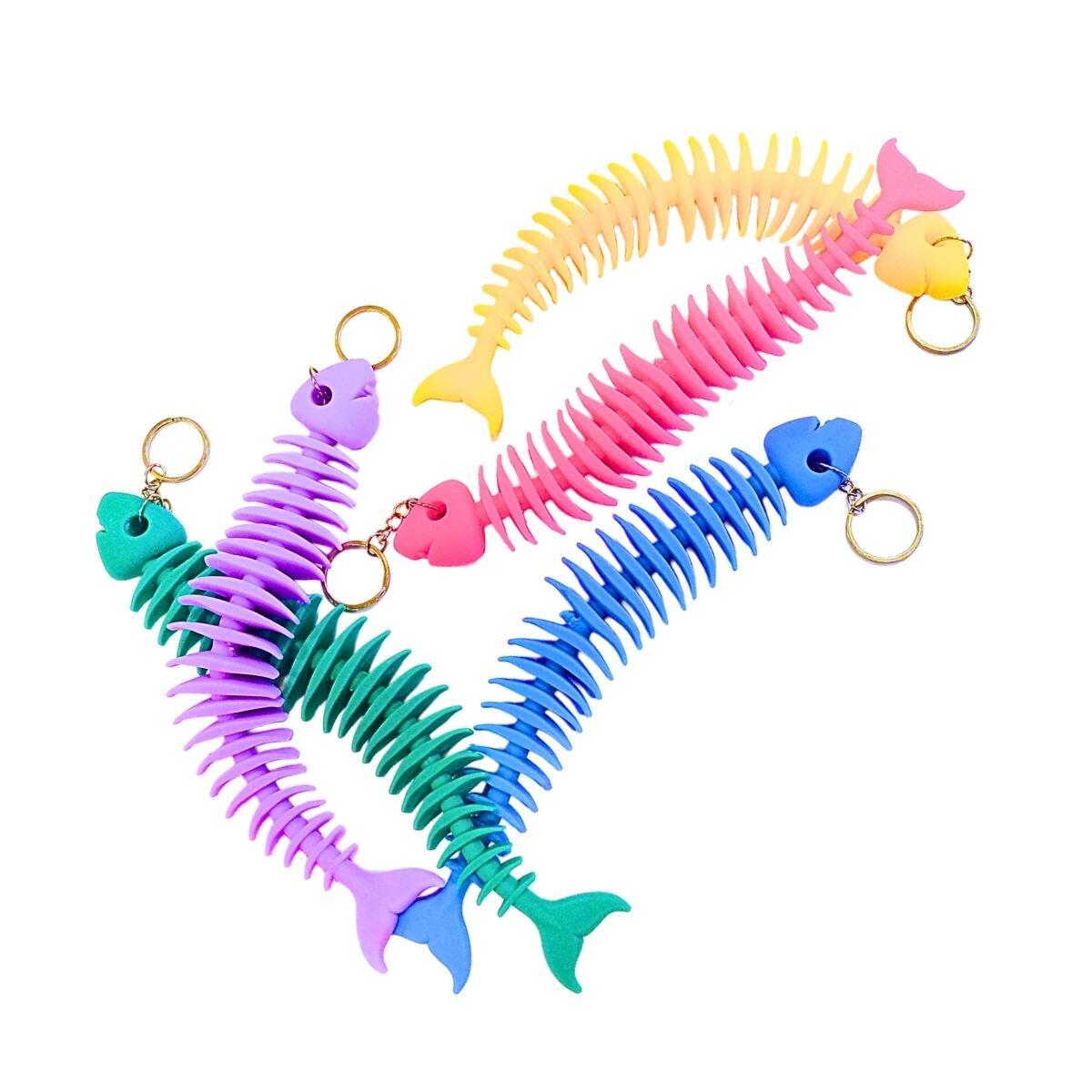 Pescado fidget antistress de silicona con llavero 24cm