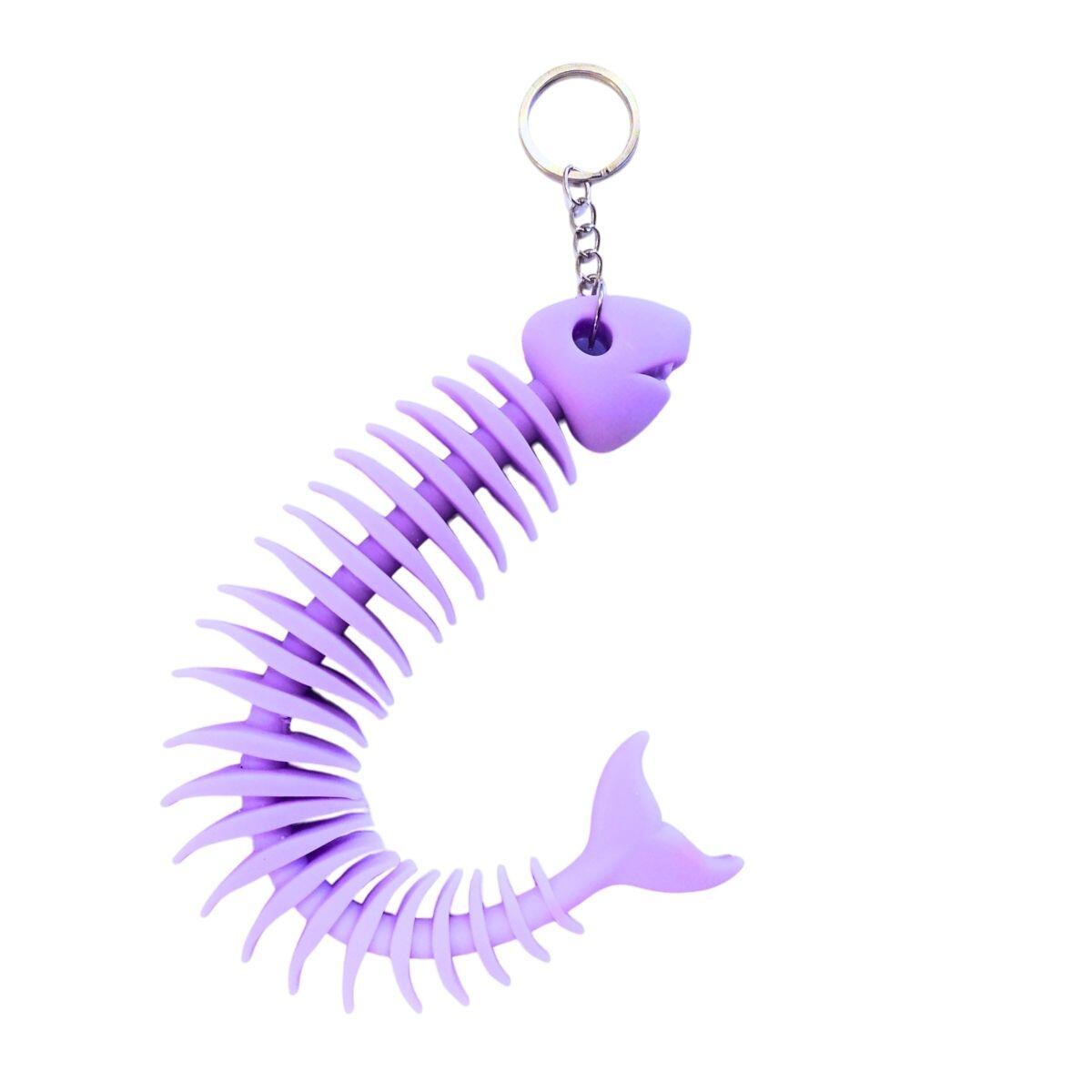 Pescado fidget antistress de silicona con llavero 24cm