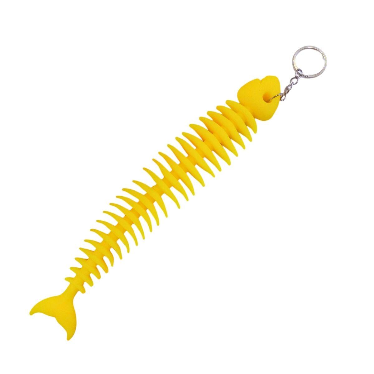 Pescado fidget antistress de silicona con llavero 24cm