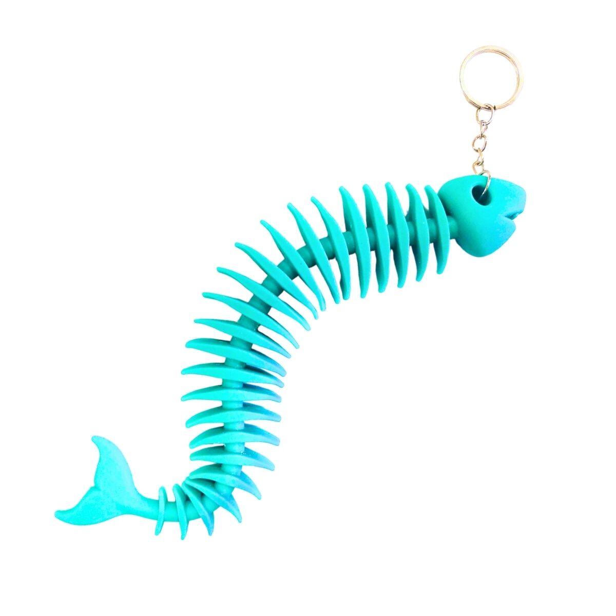 Pescado fidget antistress de silicona con llavero 24cm