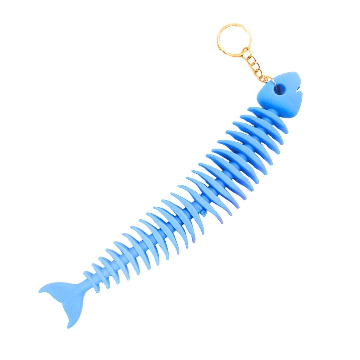 Pescado fidget antistress de silicona con llavero 24cm