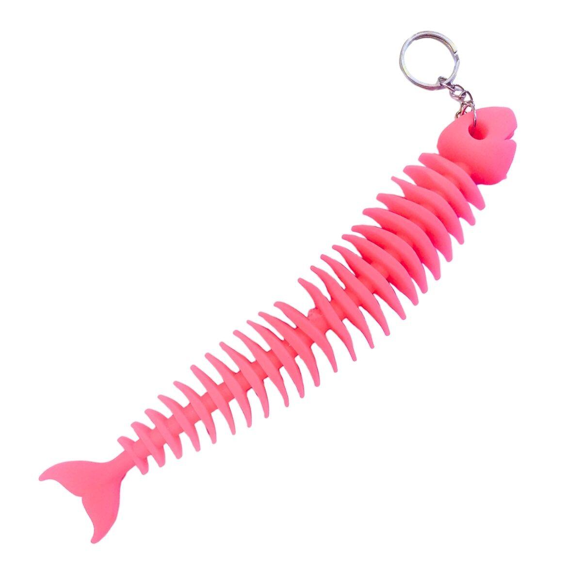 Pescado fidget antistress de silicona con llavero 24cm