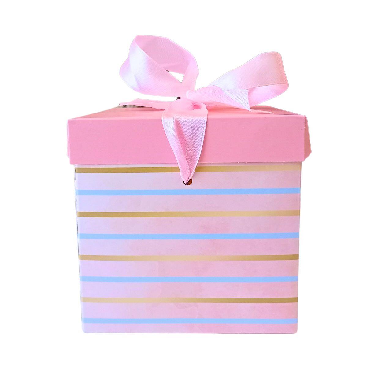 Caja de regalo color pastel 10x10x10