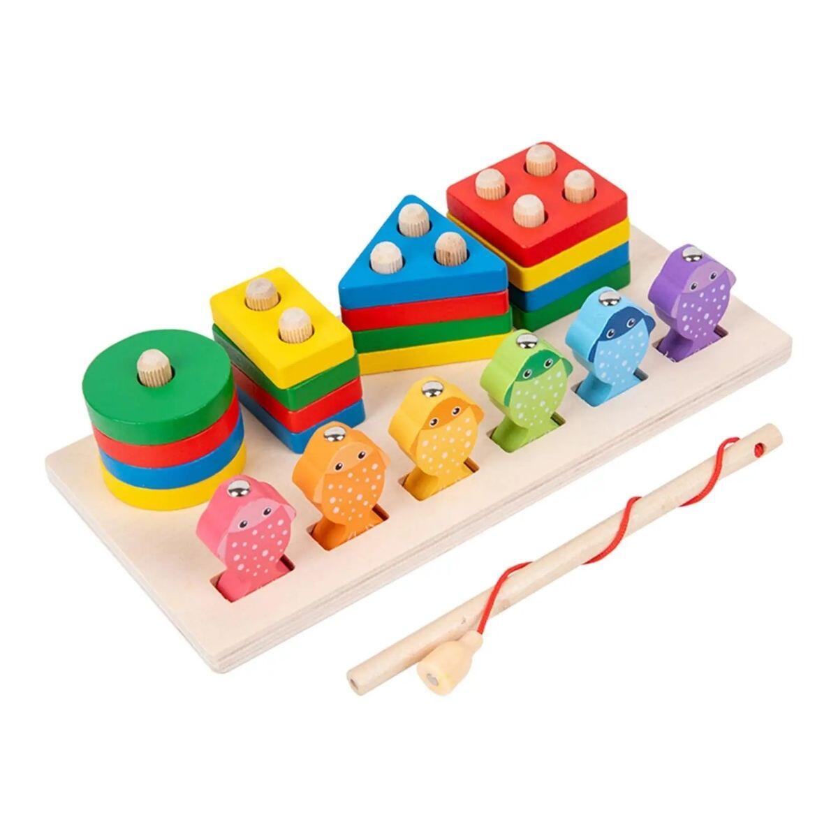 Juego figuras geometricas c/juego de pesca