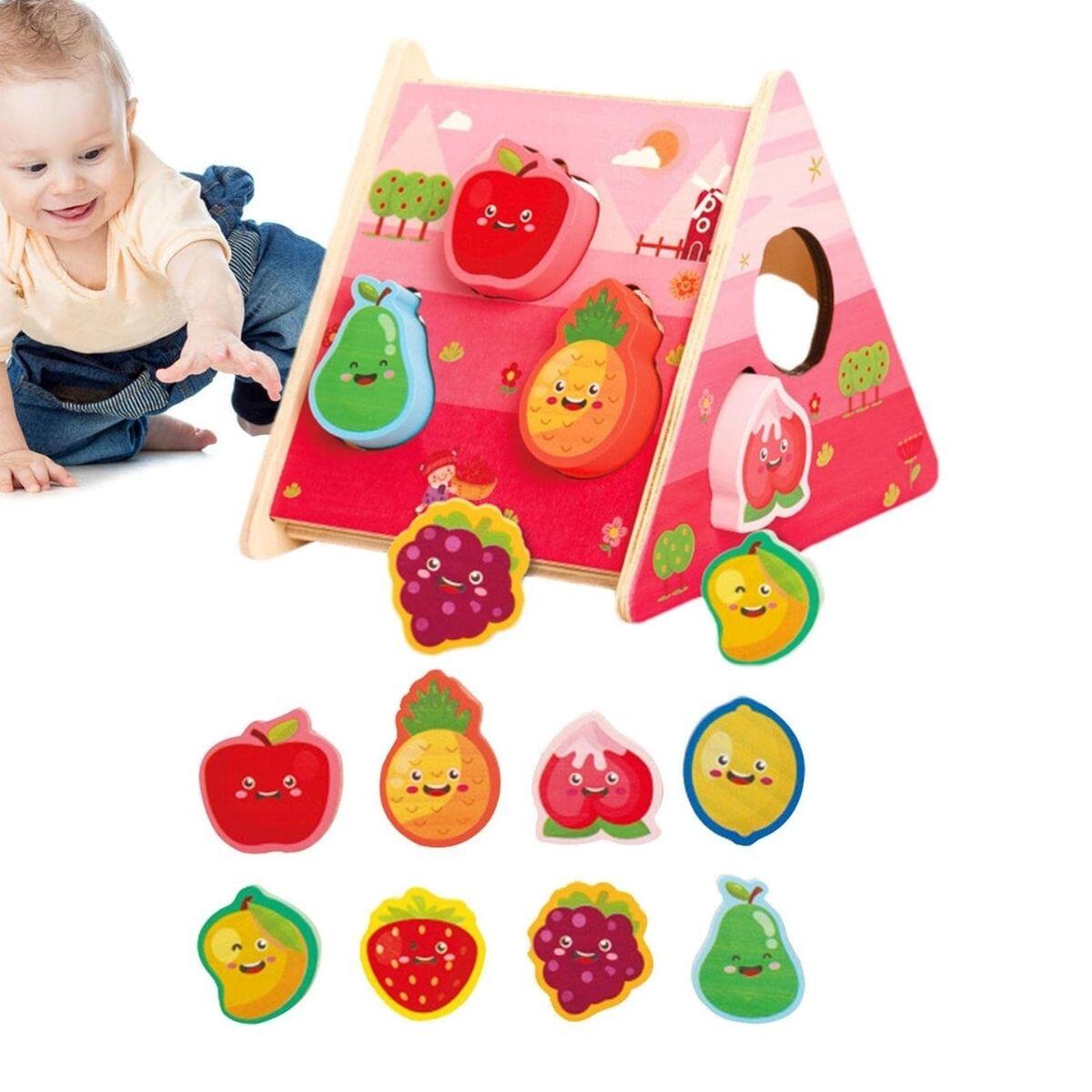 Juego encastre madera Frutas