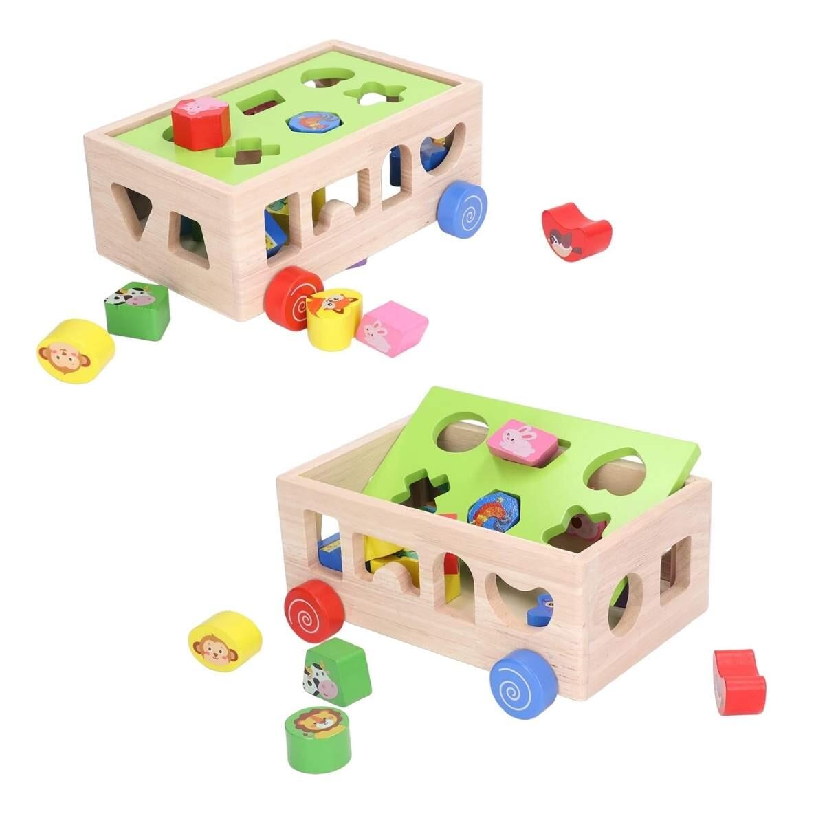 Juego didactico formas de madera