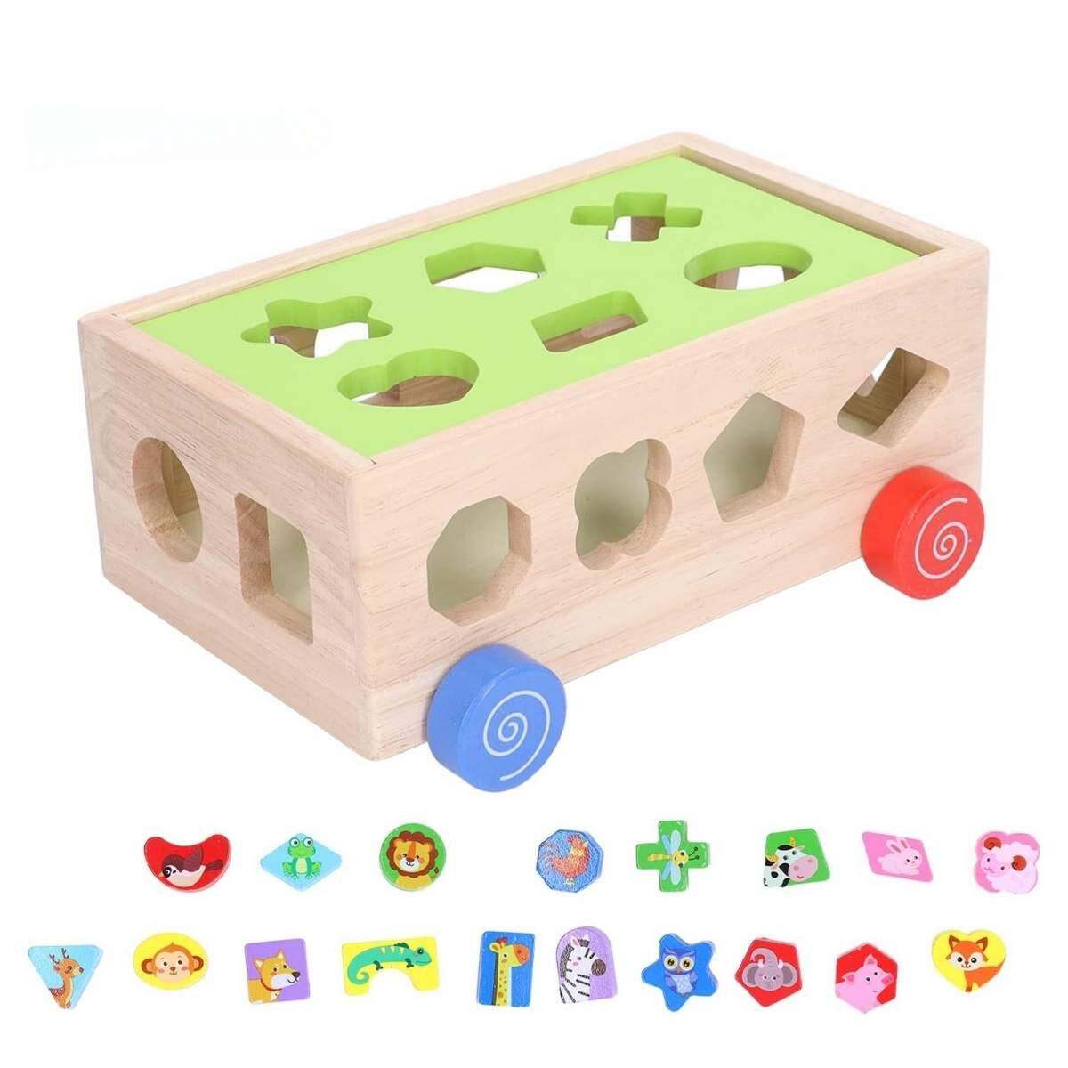 Juego didactico formas de madera