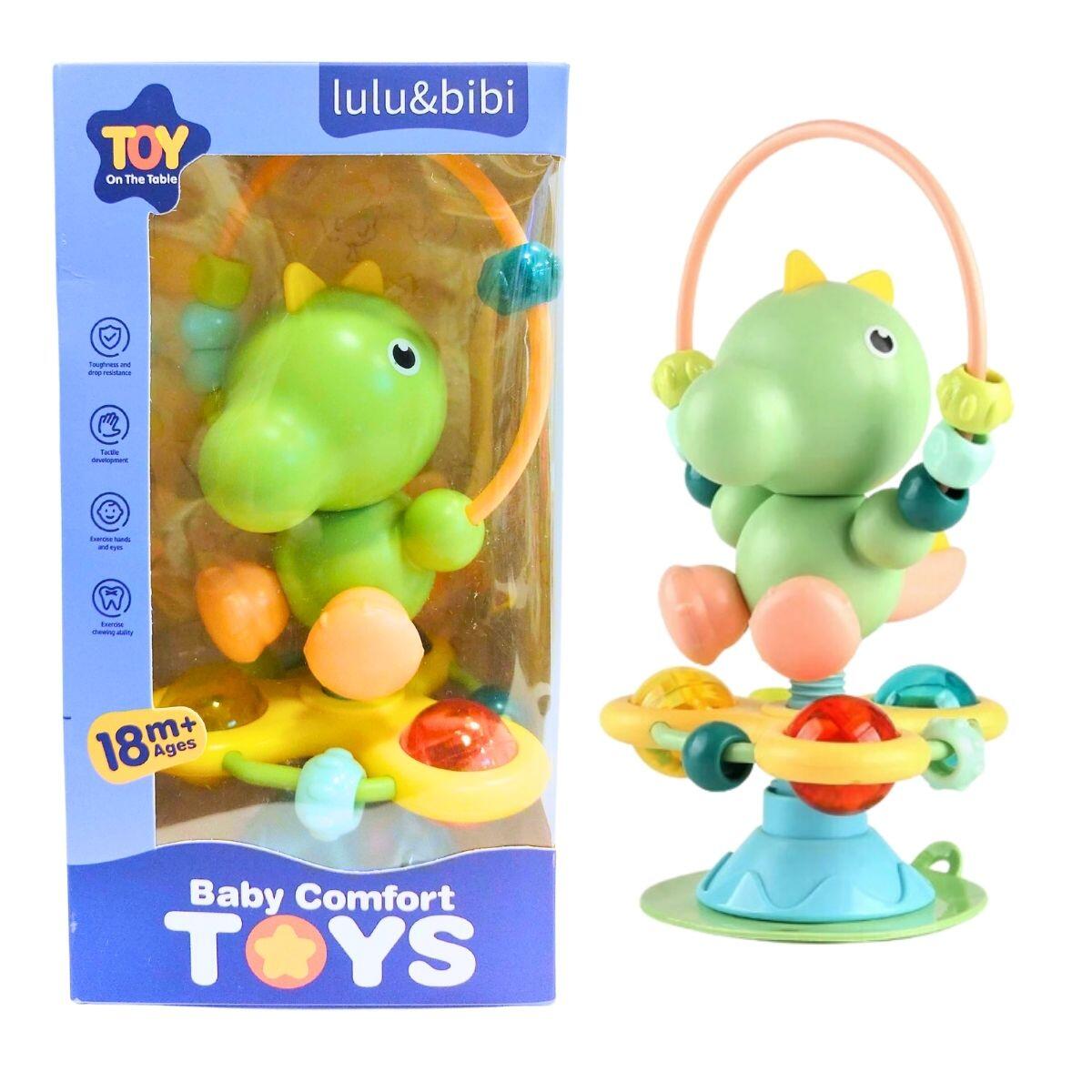 Dino c/ventosa sonajero y didáctico
