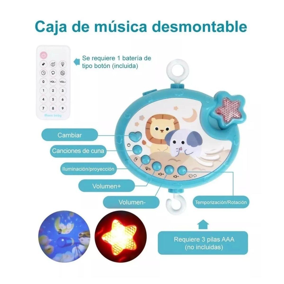 Movil para cuna c/musica,luces y proyector Animalitos