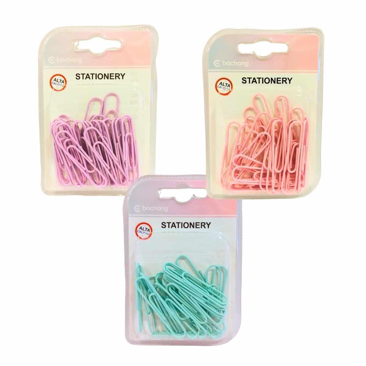 Clip pastel en blister x 25 - 50mm