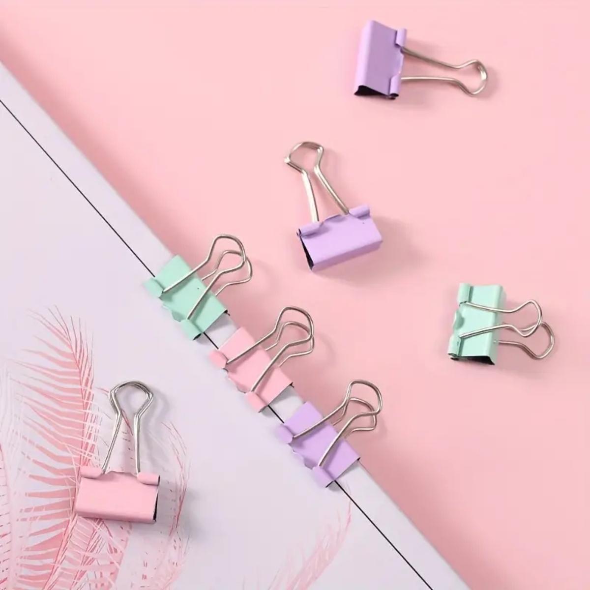 Clip pastel plateado en blister x 8 - 19mm