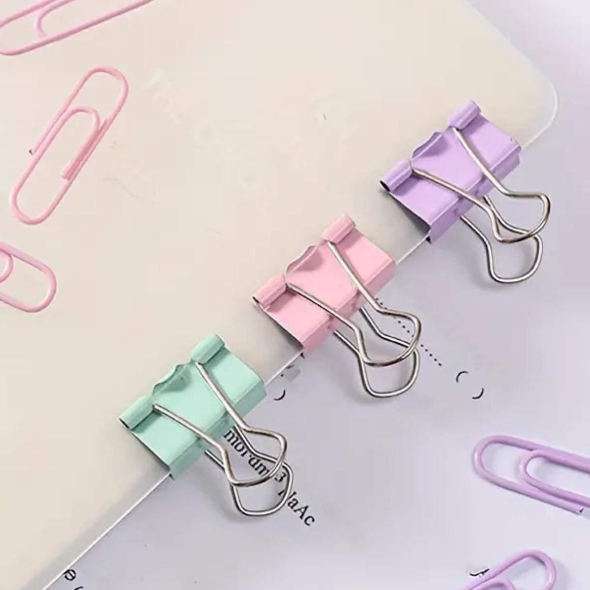 Clip pastel plateado en blister x 8 - 19mm