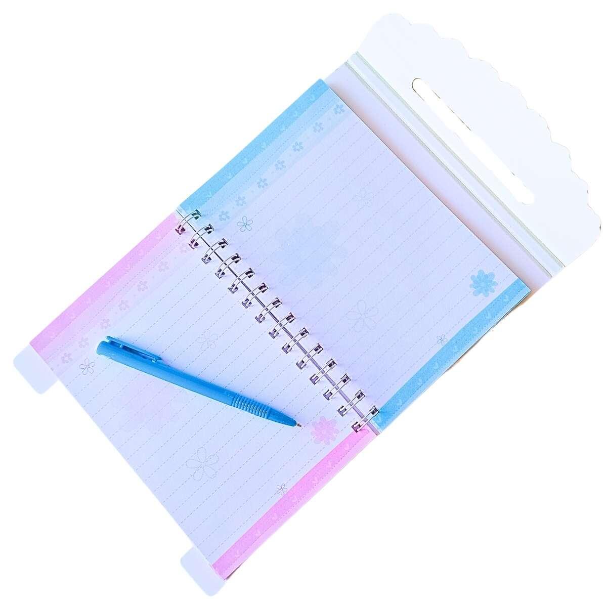 Libreta Panda c/solapa y boligrafo - 60 hojas rayadas