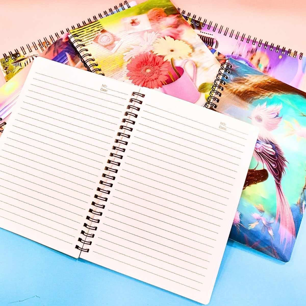 Cuaderno tridimencional varios modelos - 70 hojas rayadas