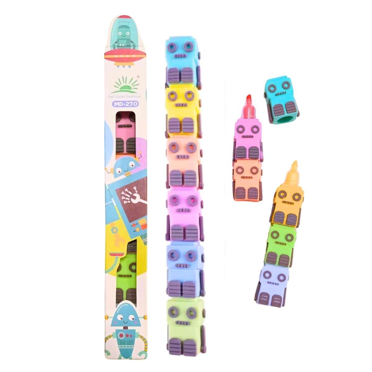 Resaltador Robot x 5 colores