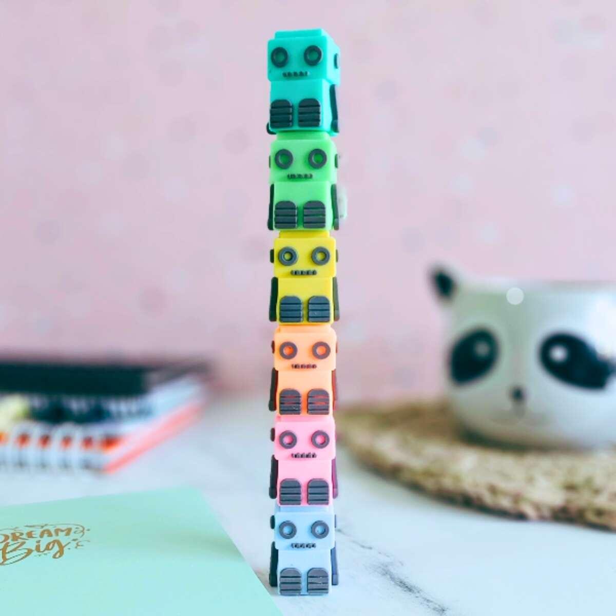 Resaltador Robot x 5 colores