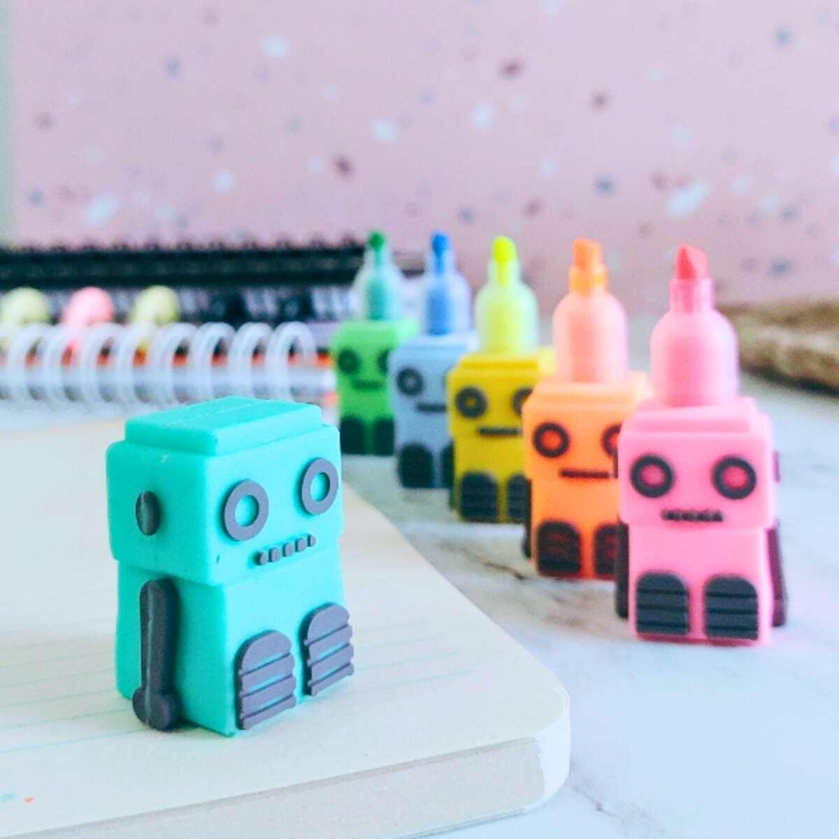 Resaltador Robot x 5 colores
