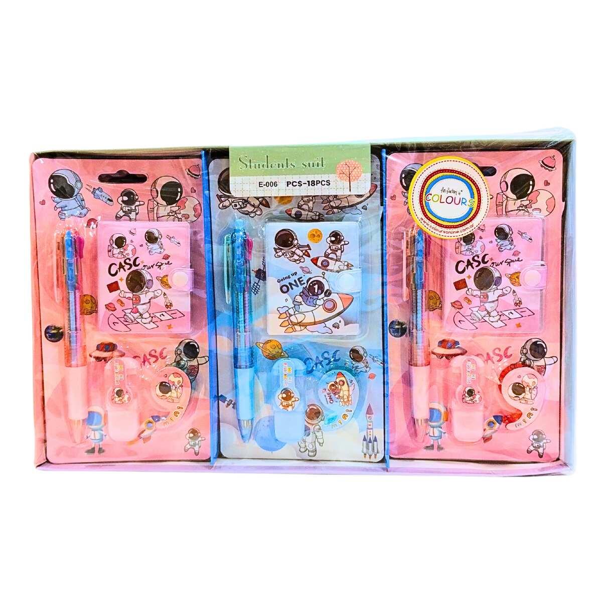 Set escolar Espacial en blister