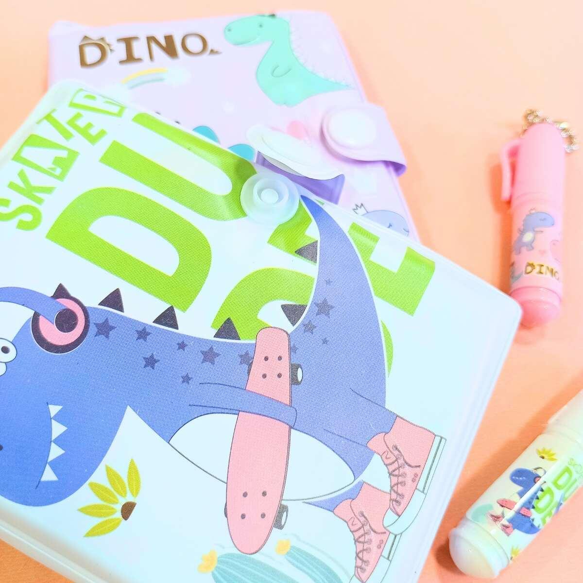 Libreta Dino c/boligrafo en blister