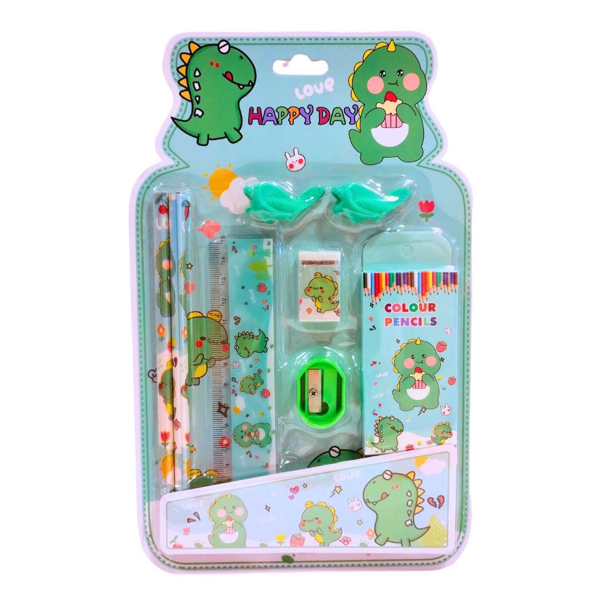 Set Escolar Dino en blister