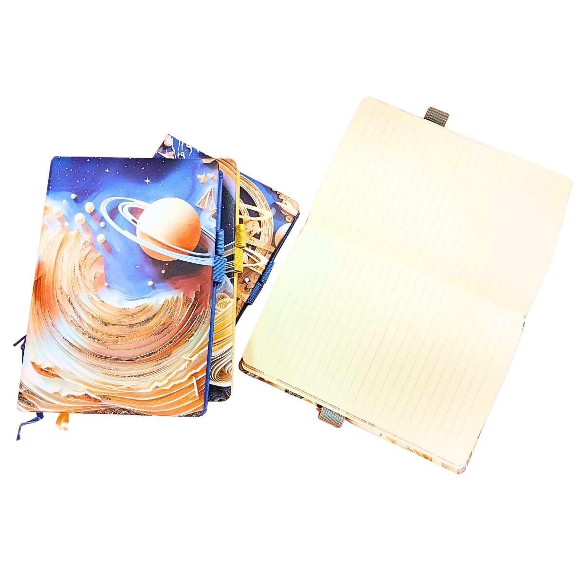 Libreta A5 Planetas - 80 hojas rayadas