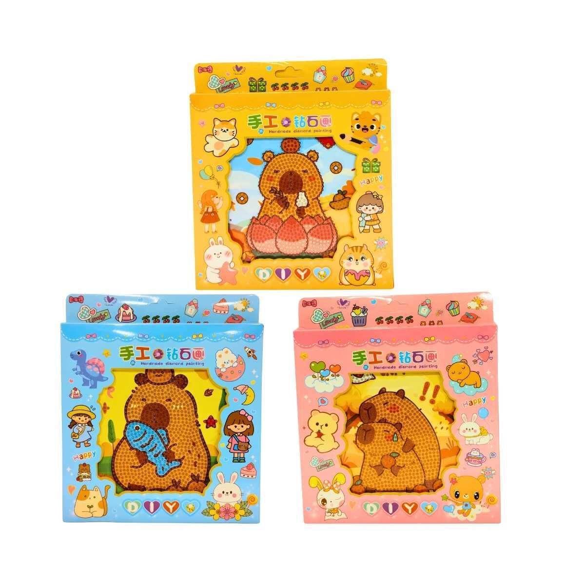 PIntura de diamante Capybara c/bastidor plastico en caja