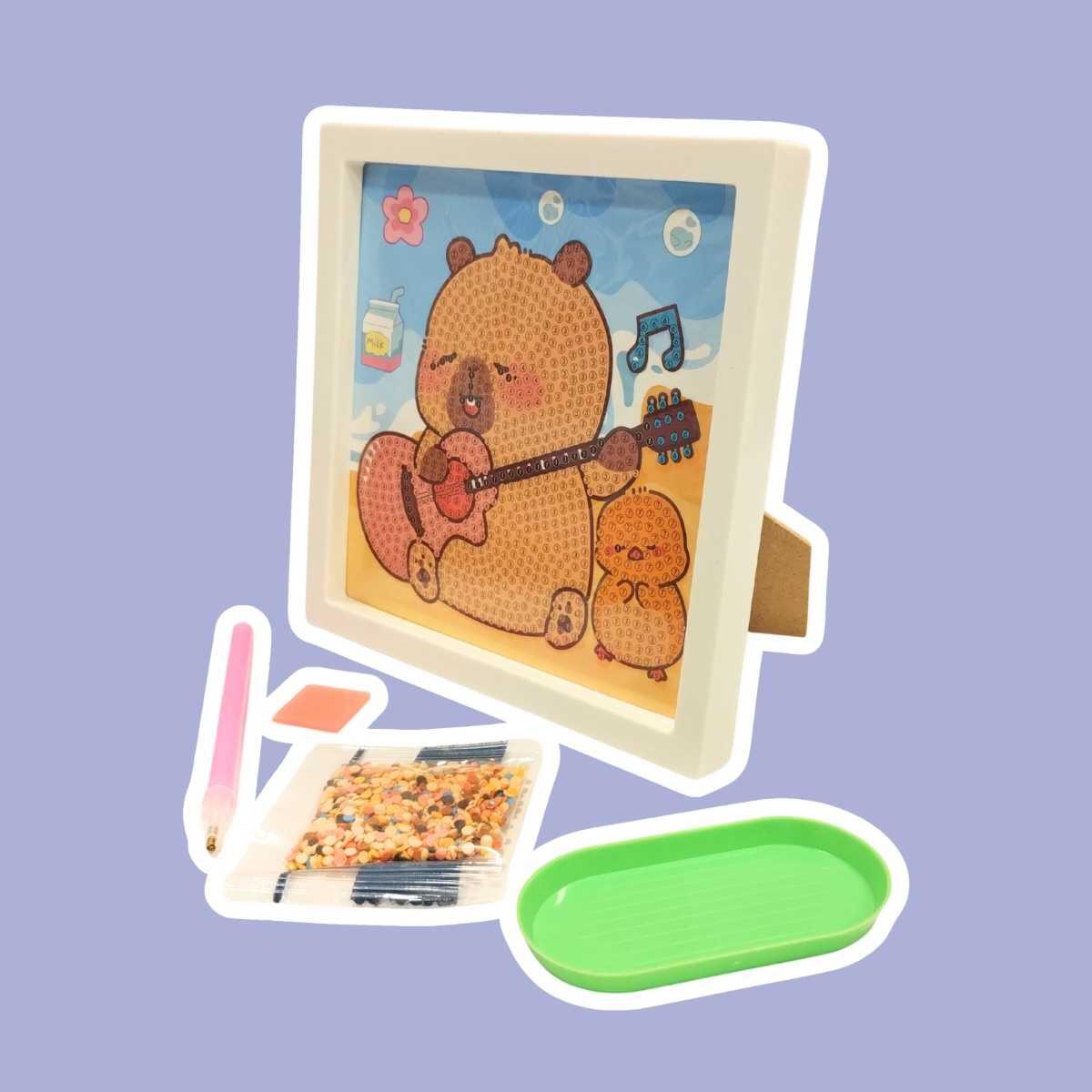 Pintura de diamantes Capybara c/bastidor plastico en caja